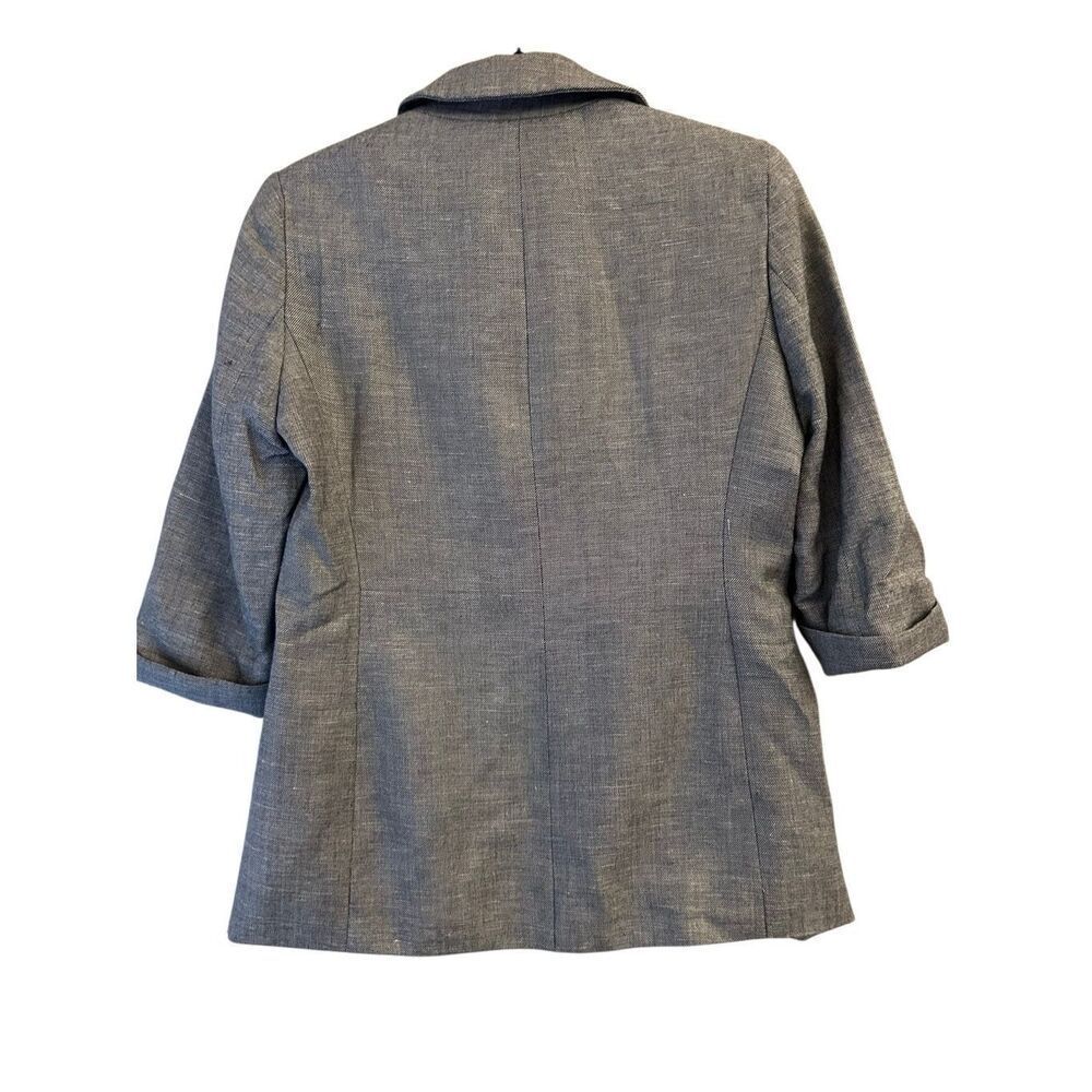 Chaus Linen blend blazer size 6 Petite career minimalist casual light weight - Picture 2 of 8